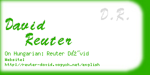 david reuter business card